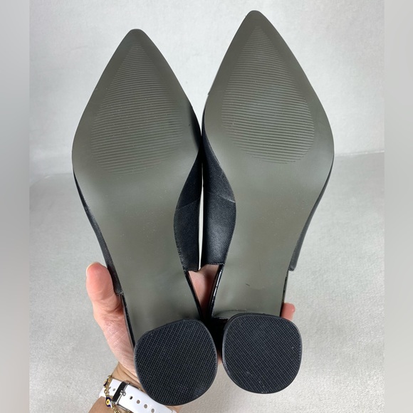 NIB David Tate Women’s Genesis Slingback Pointy Toe Heel in Black Sz 9M - Picture 5 of 11